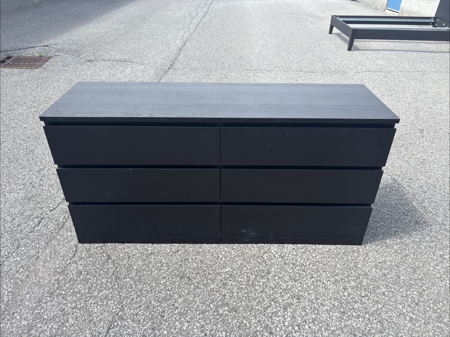 FREE DELIVERY✅ • DARK BROWN/BLACK WOOD DRESSER / DRAWER