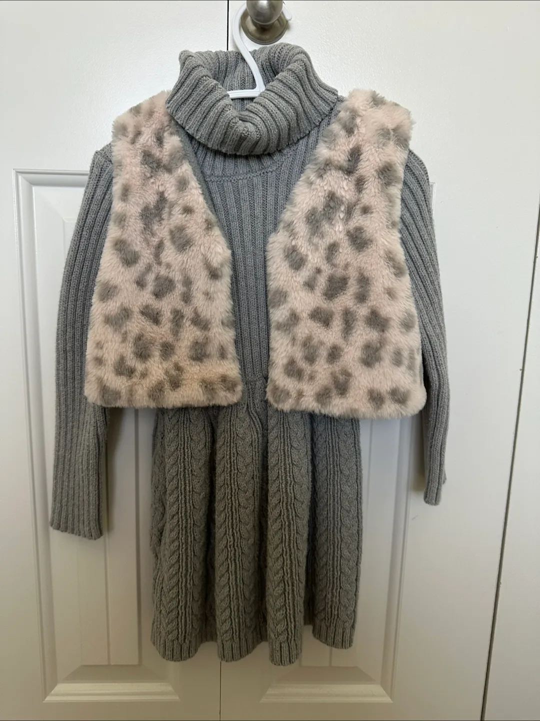 Rachel Zoe 3T Dress with Faux Fur Vest thumbnail