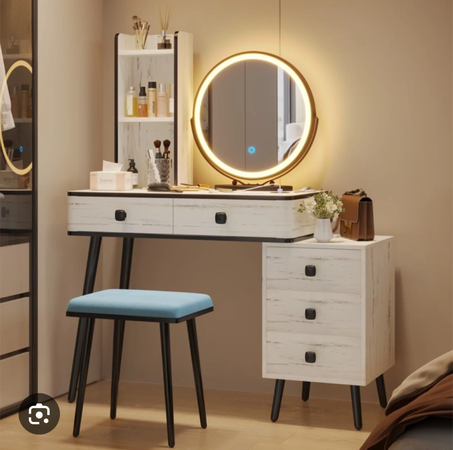 ✨ Vanity Table w/ Stool – Originally $450!! thumbnail