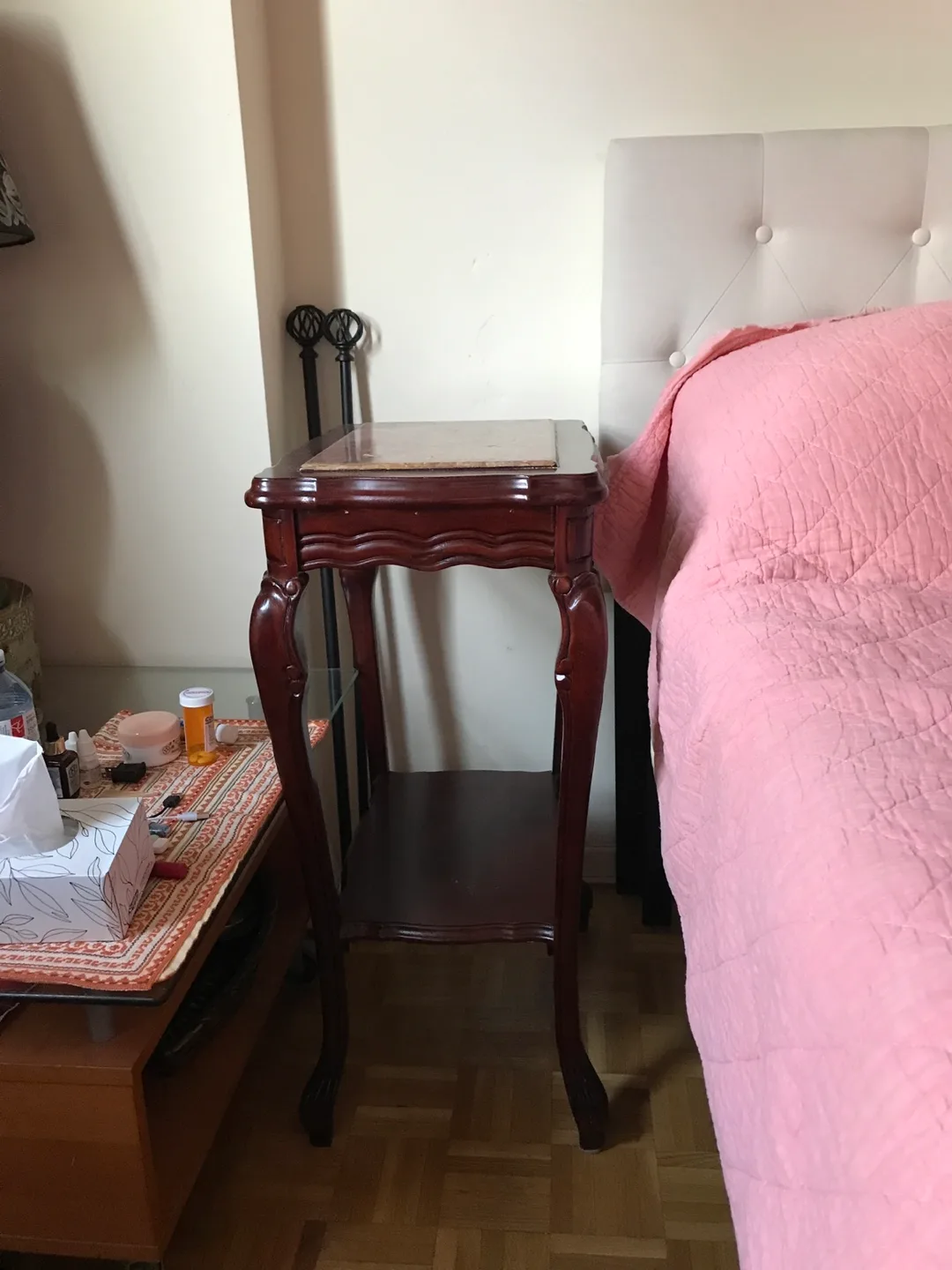 Marble Top Accent Table