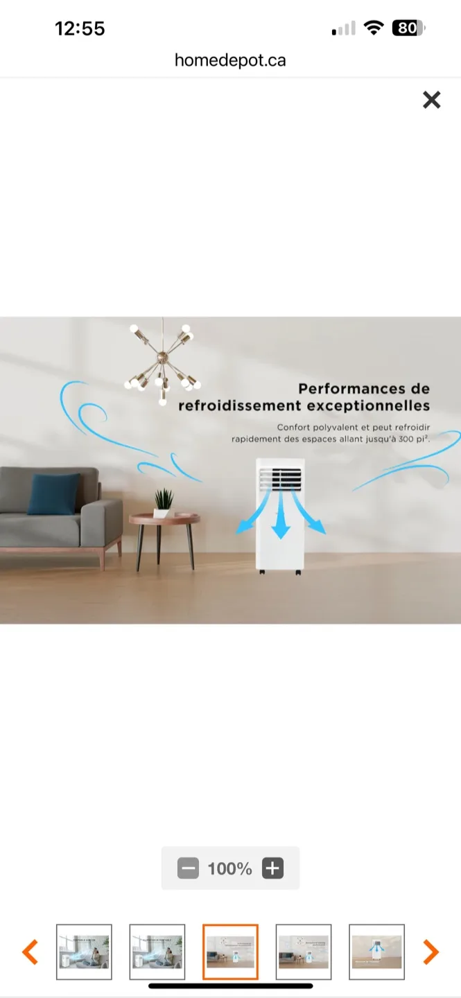 Vissani 10,000 BTU Portable Air Conditioner image indicator(6)