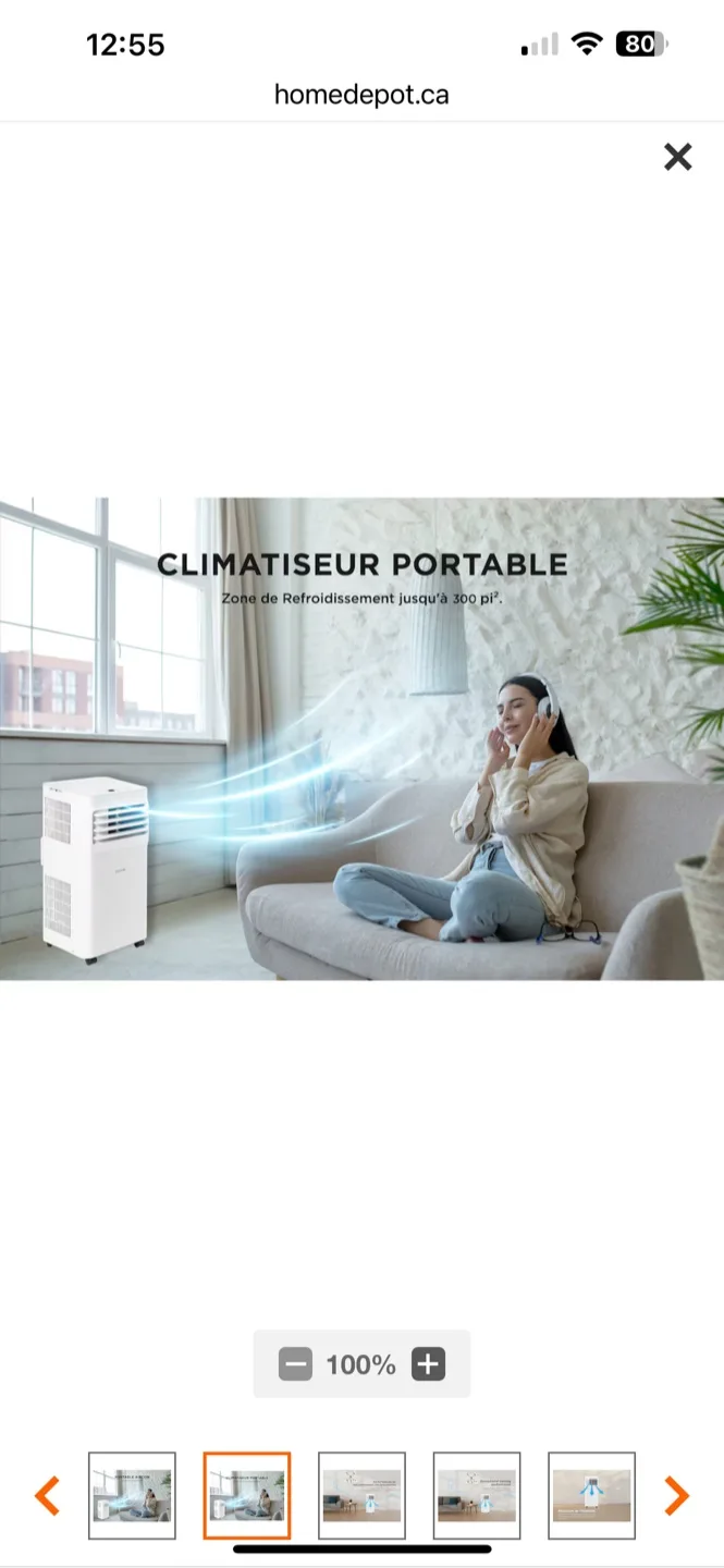 Vissani 10,000 BTU Portable Air Conditioner image indicator(5)