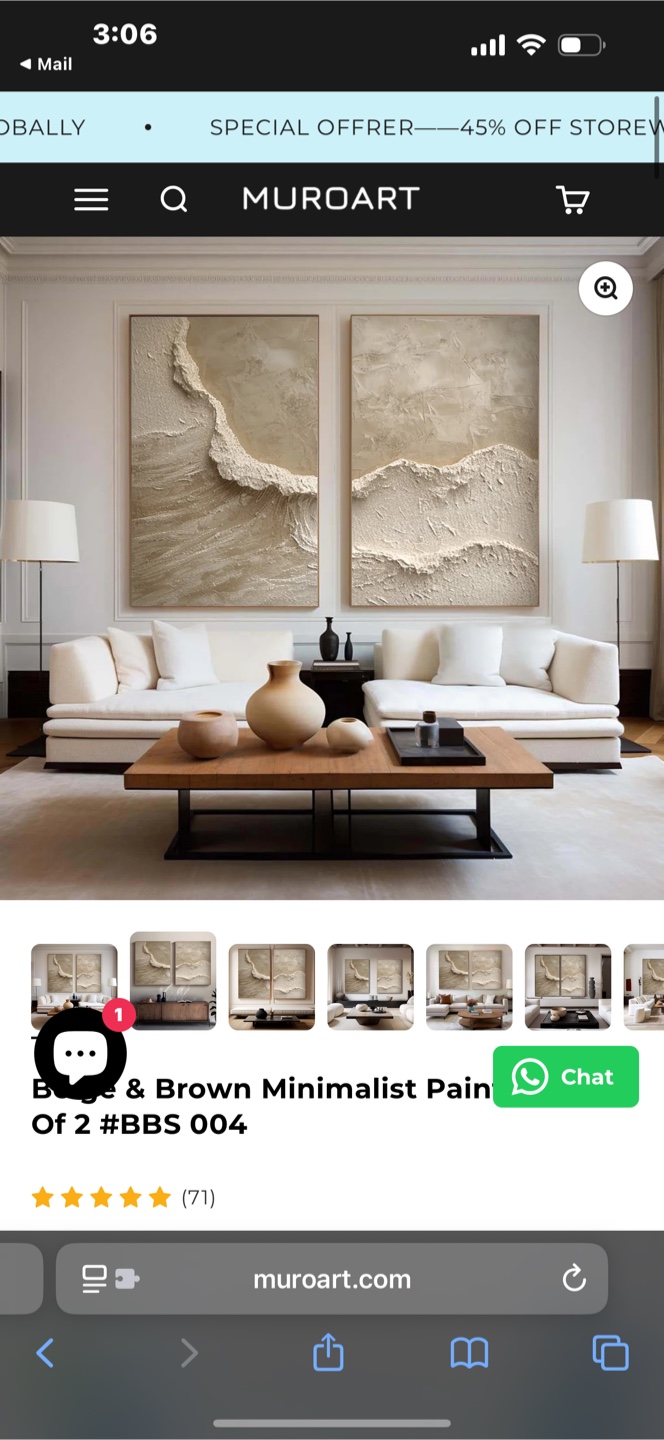 Set of 2 Textured Abstract Wall Art - photo 2