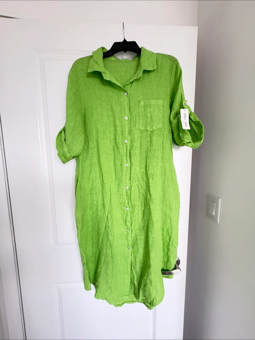 Linen Shirt Dress - Made in Italy image indicator(2)