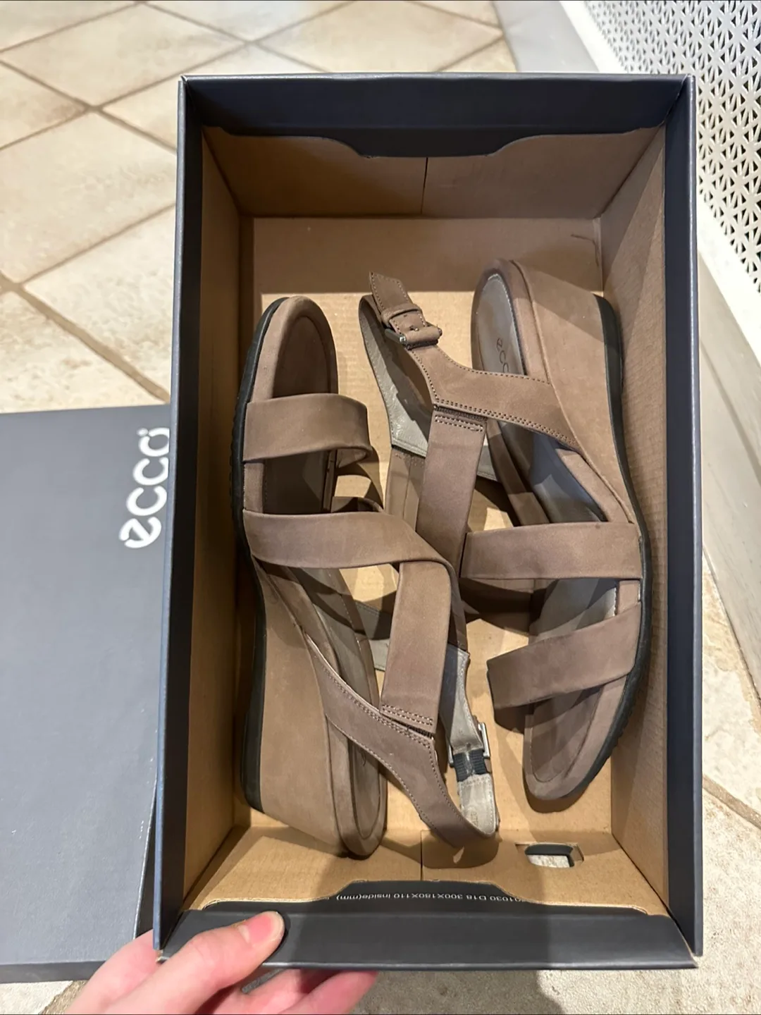 Ecco Touch 45 WS Birch Sandals - Size 37.5 or 6-6.5 US image indicator(2)