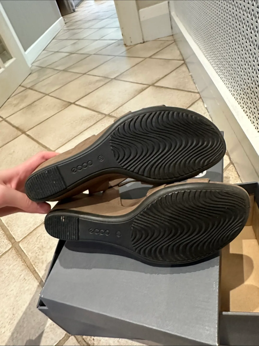 Ecco Touch 45 WS Birch Sandals - Size 37.5 or 6-6.5 US image indicator(8)