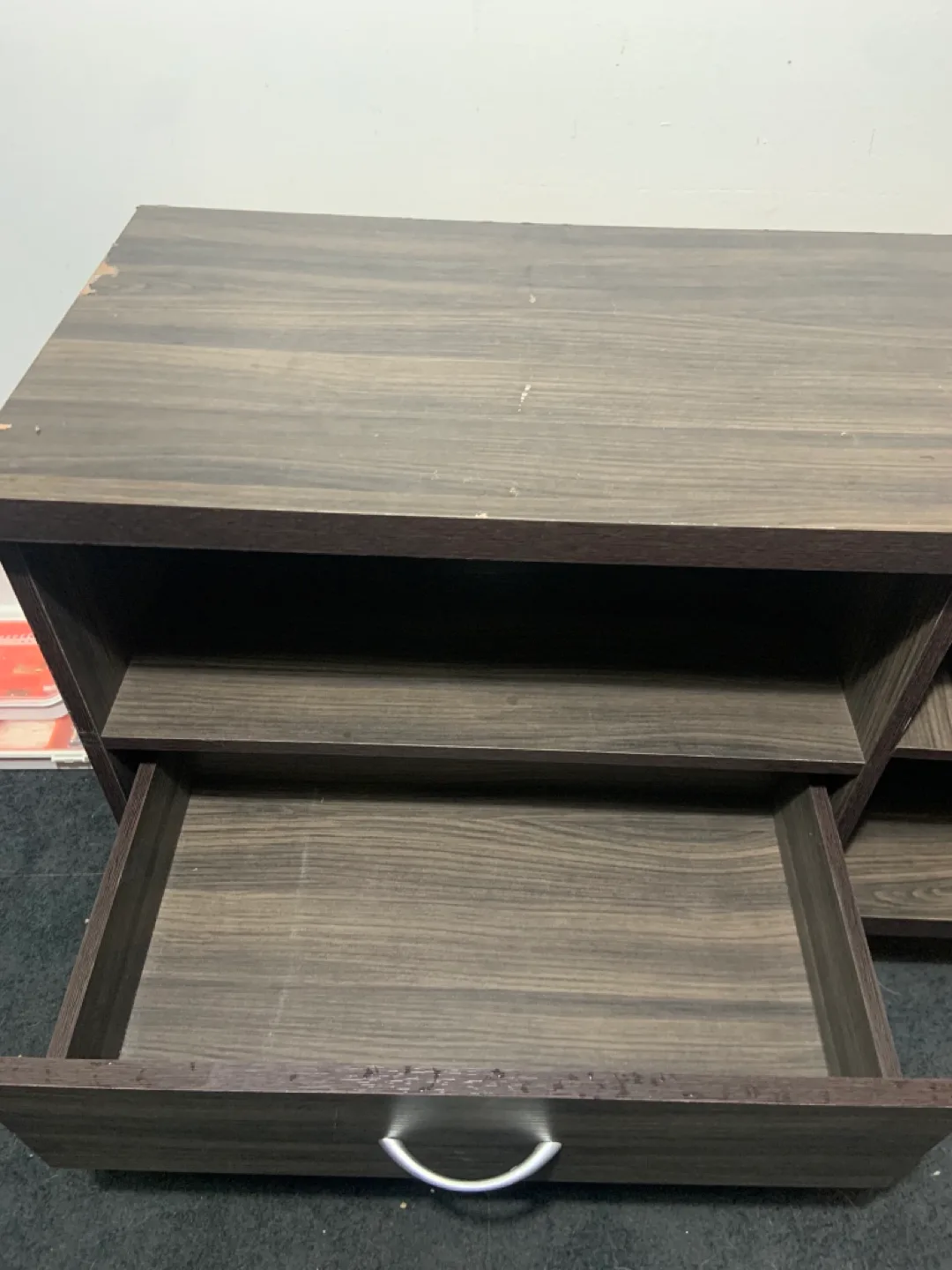 Wood TV Stand Media Console Cabinet image indicator(3)