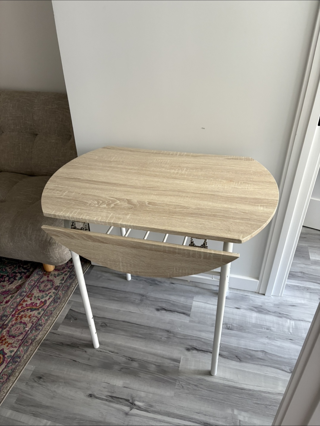 Small Drop Leaf Round Dining Table - photo 2