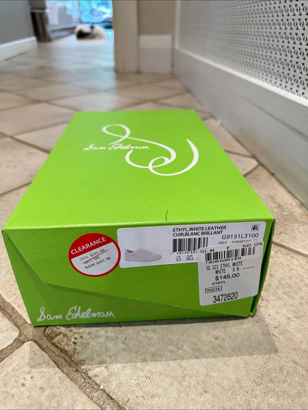 Sam Edelman Ethyl White Leather Sneakers - Size 8 image indicator(2)