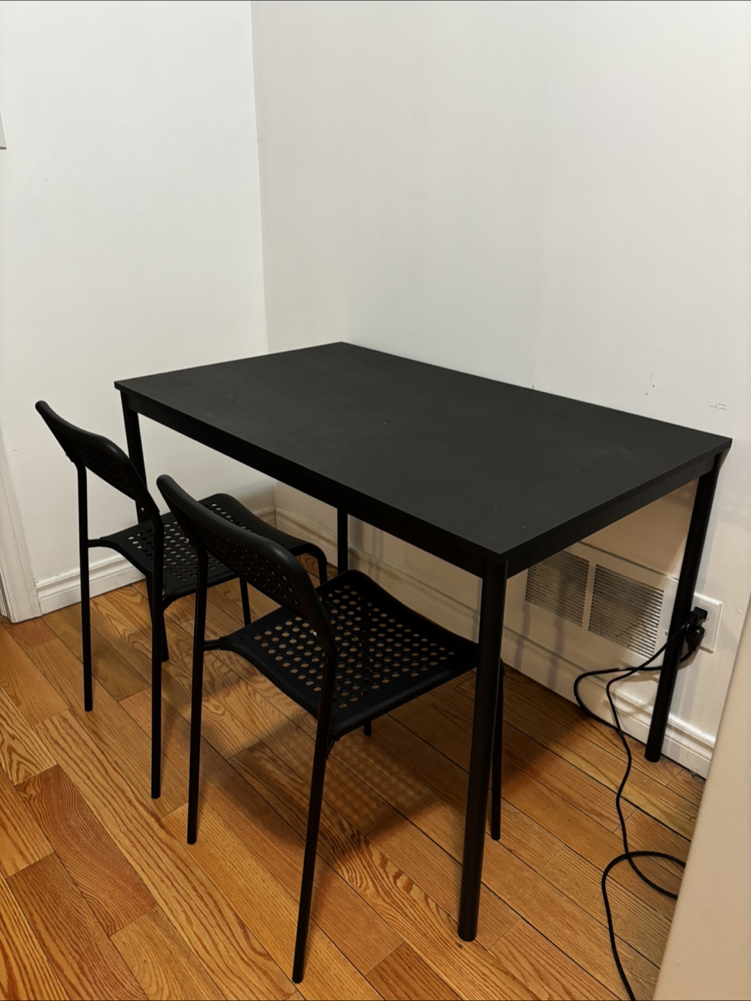 IKEA Black Dining Table and Chairs