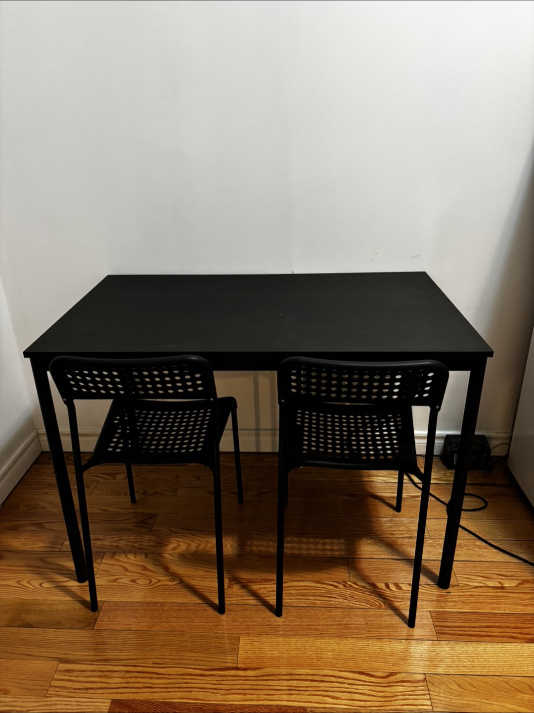 IKEA Black Dining Table and Chairs - photo 2