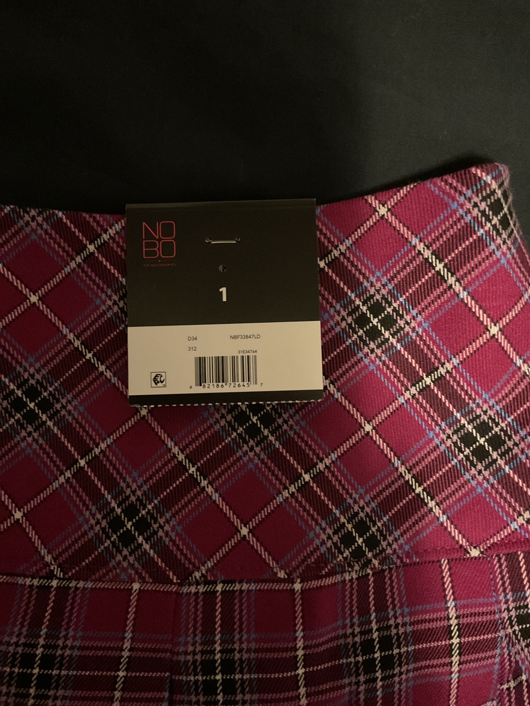 NOBO Plaid Mini Skirt - Size 1 - photo 4