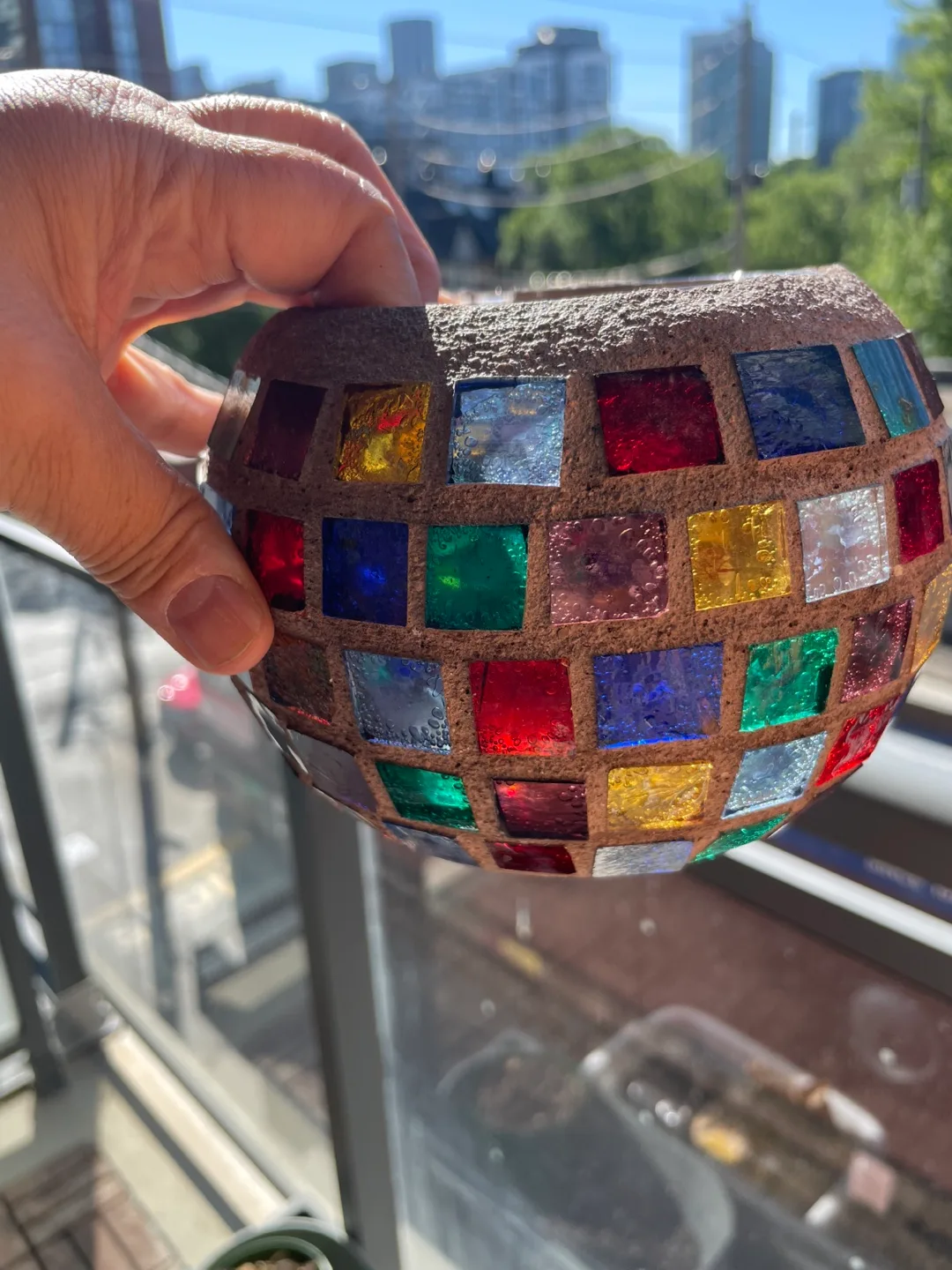 Mosaic Glass Candle Holder thumbnail