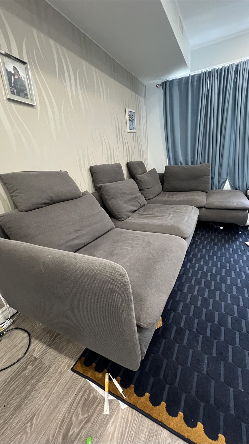 IKEA Grey Sectional Sofa - photo 2