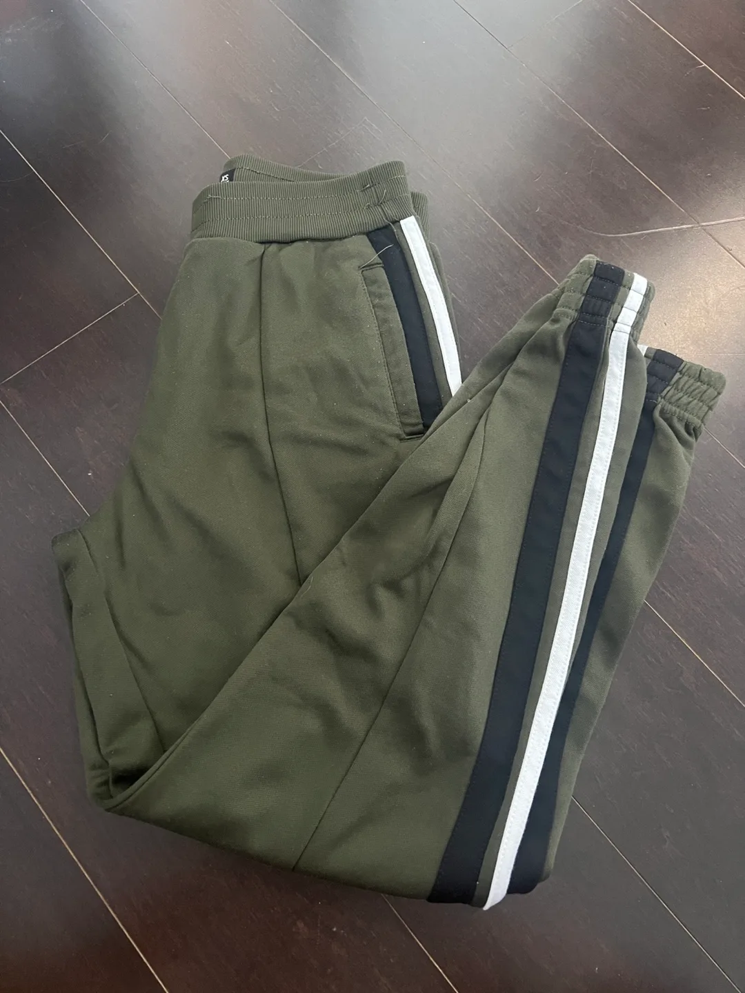 Hollister Olive Green Track Pants - XS thumbnail
