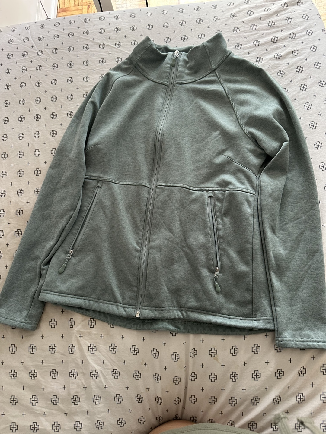 Athletic Full Zip Jacket - Light Green