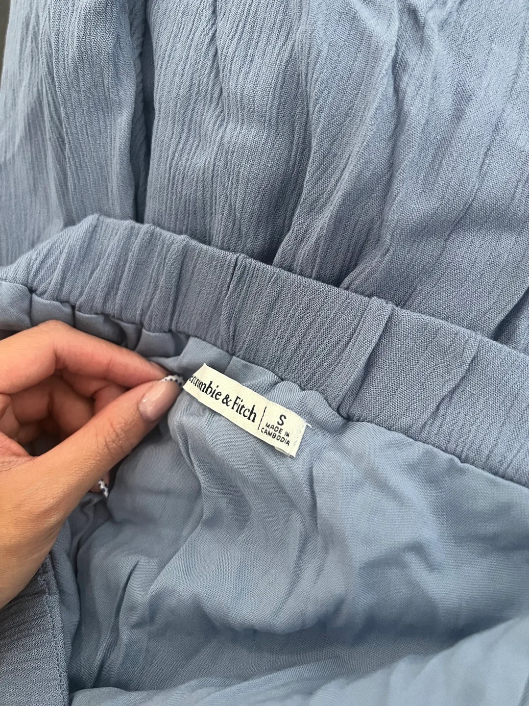 A&F One-Shoulder baby blue Dress - Size S image indicator(3)