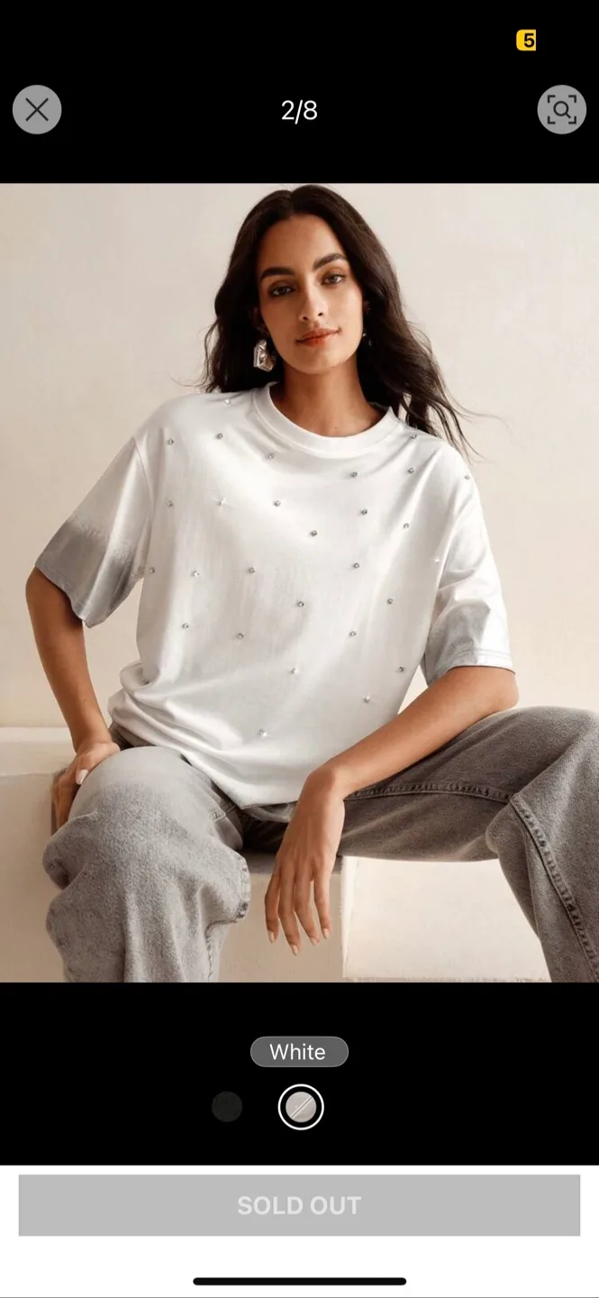 Anewsta Rhinestone T-Shirt - NEW image indicator(2)