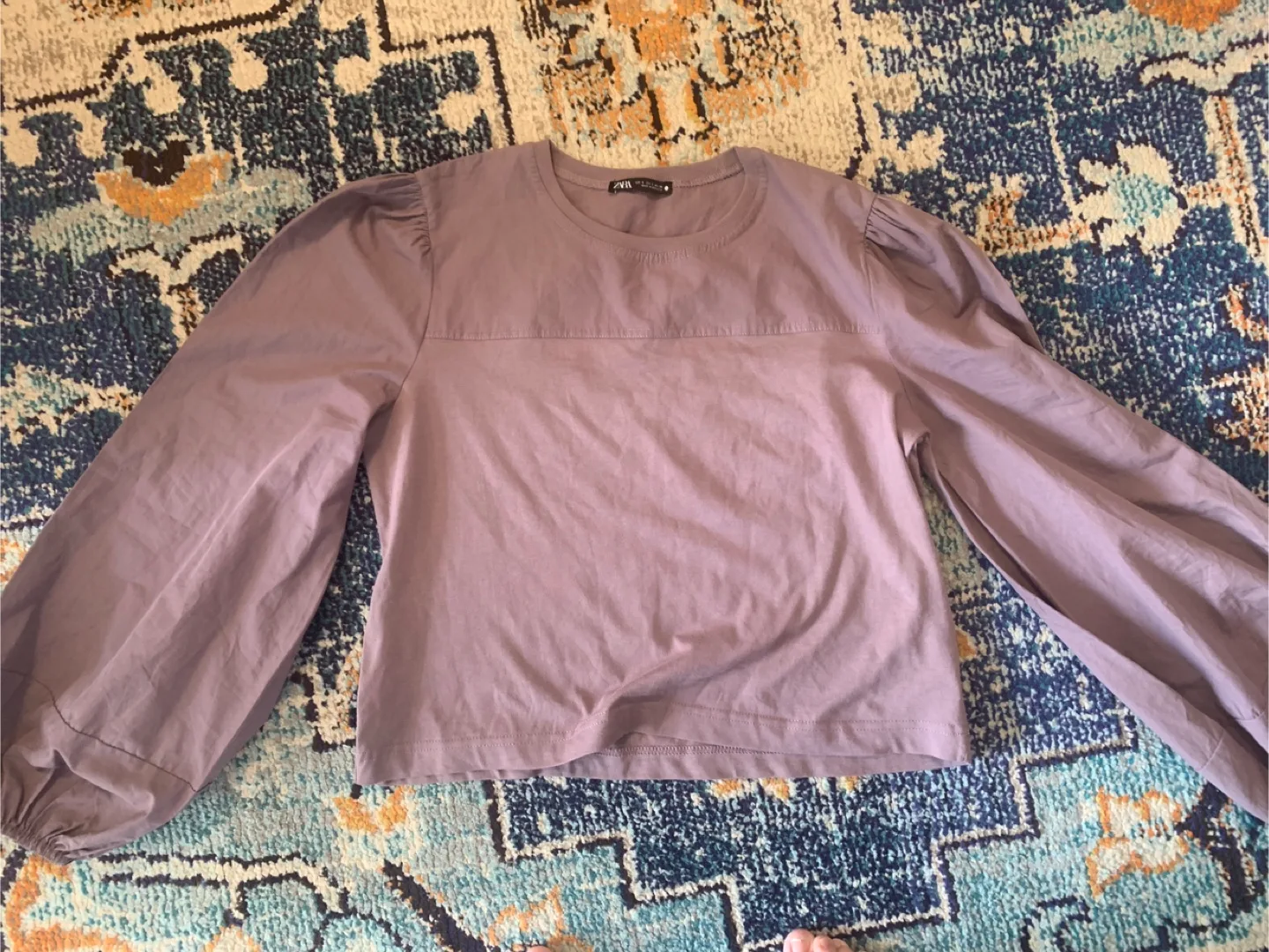 Zara Purple Long Sleeve Top thumbnail