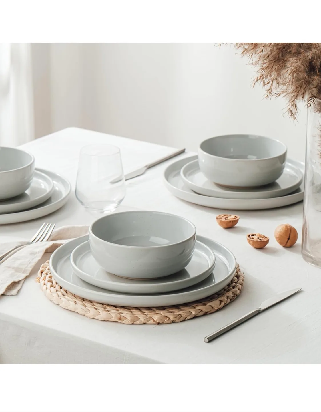 12-Piece Dinnerware Set (4 Plates, Bowls) thumbnail