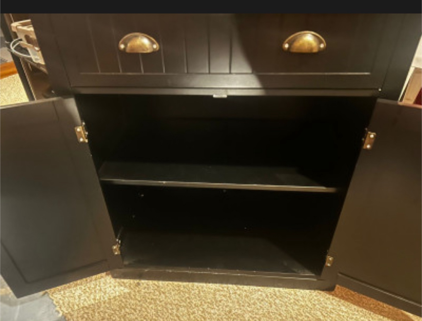 Black Corner Storage Cabinet, 30" x 16" x 72.5" - photo 3