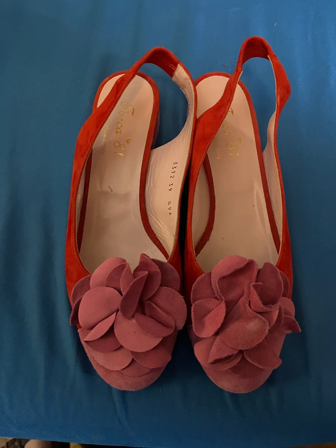 Ferca 81 Red Slingback Heels - Size 9 thumbnail