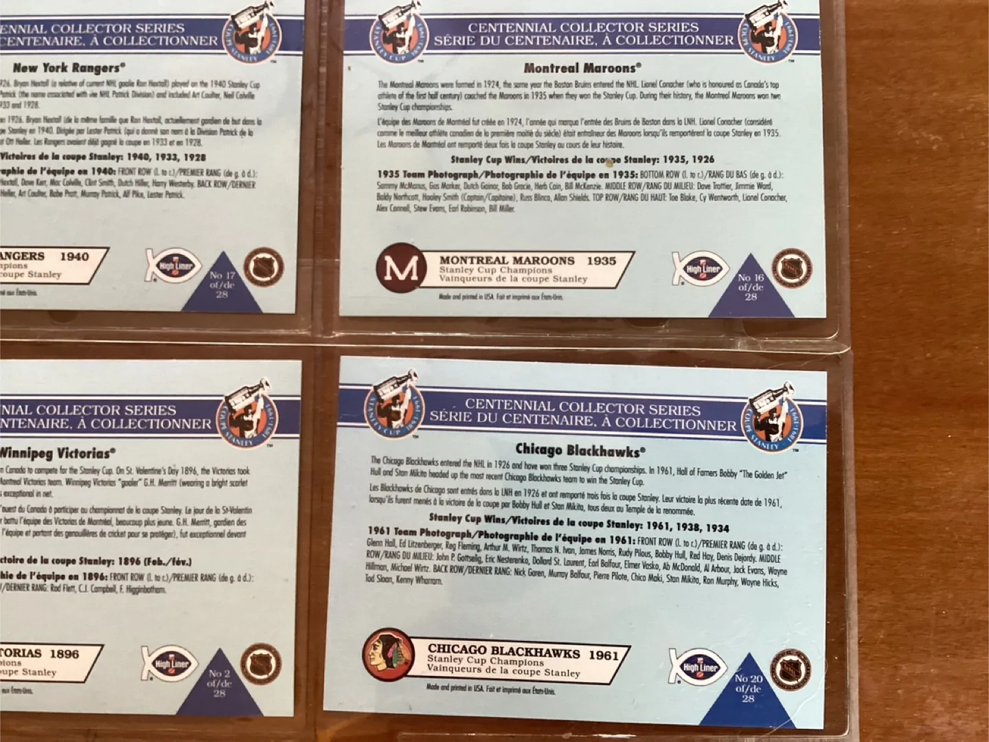 1992 HIGH LINER STANLEY CUP CENTENNIAL COLLECTOR Series Cards image indicator(7)