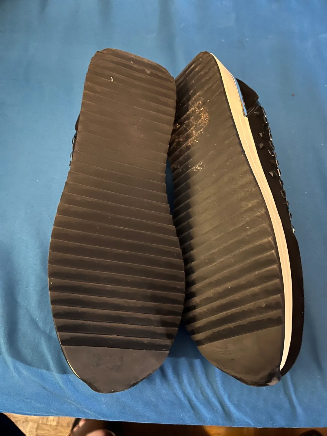 Anne Klein Black Embellished Slip-On Sneakers - Size 7.5 image indicator(2)