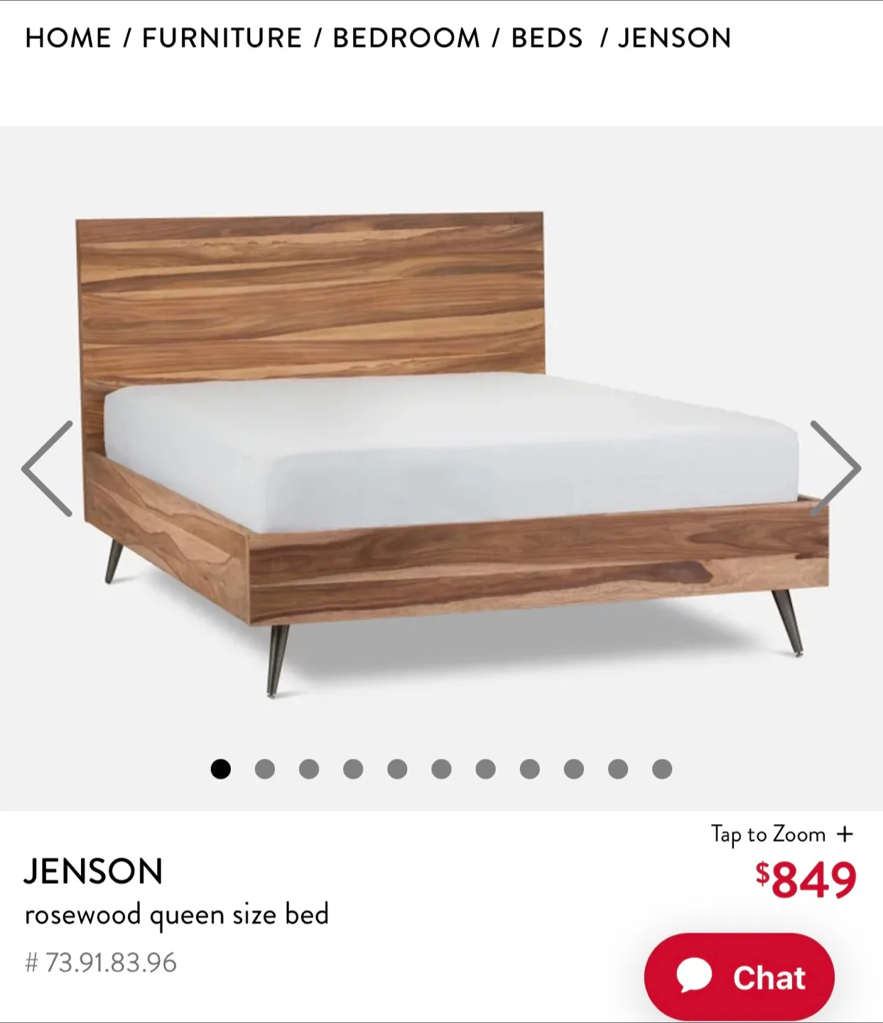 Jenson Rosewood Queen BED image indicator(2)