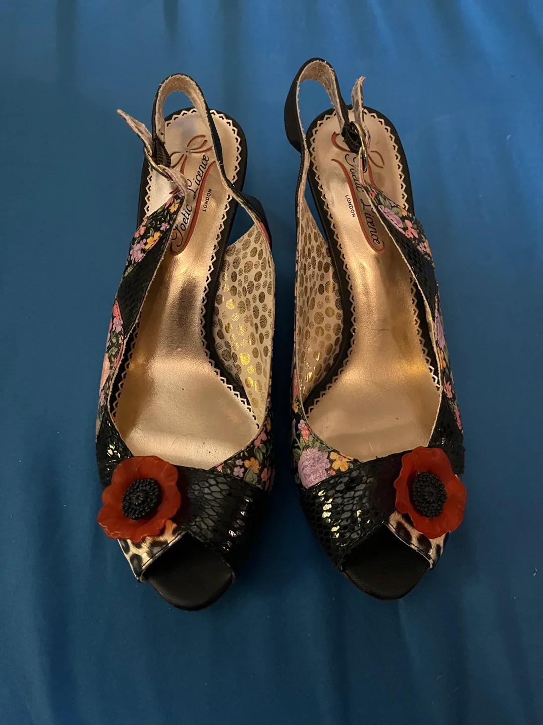 Poetic Licence Floral Heels US 8.5 thumbnail