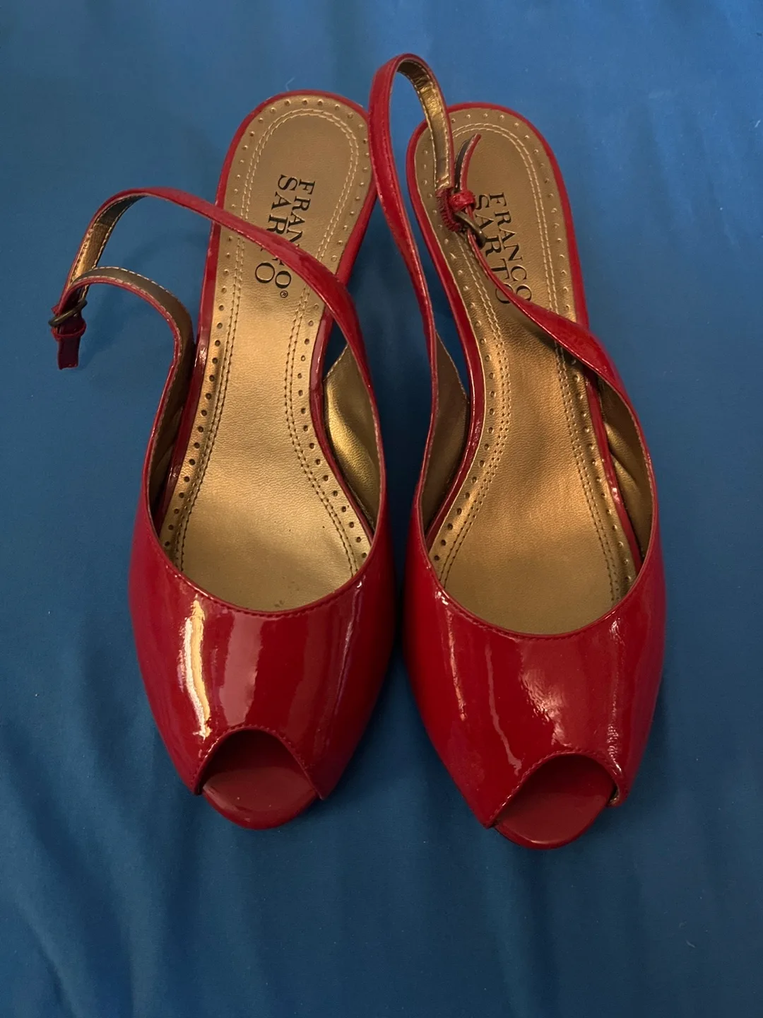 Franco Sarto Red Slingback Heels thumbnail