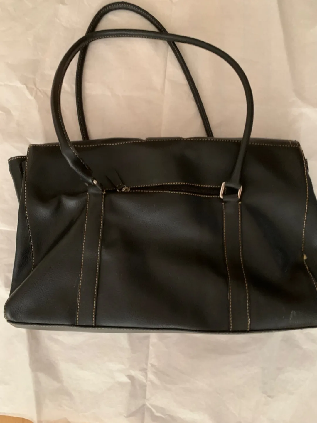 Black Leather laptop handbag image indicator(2)