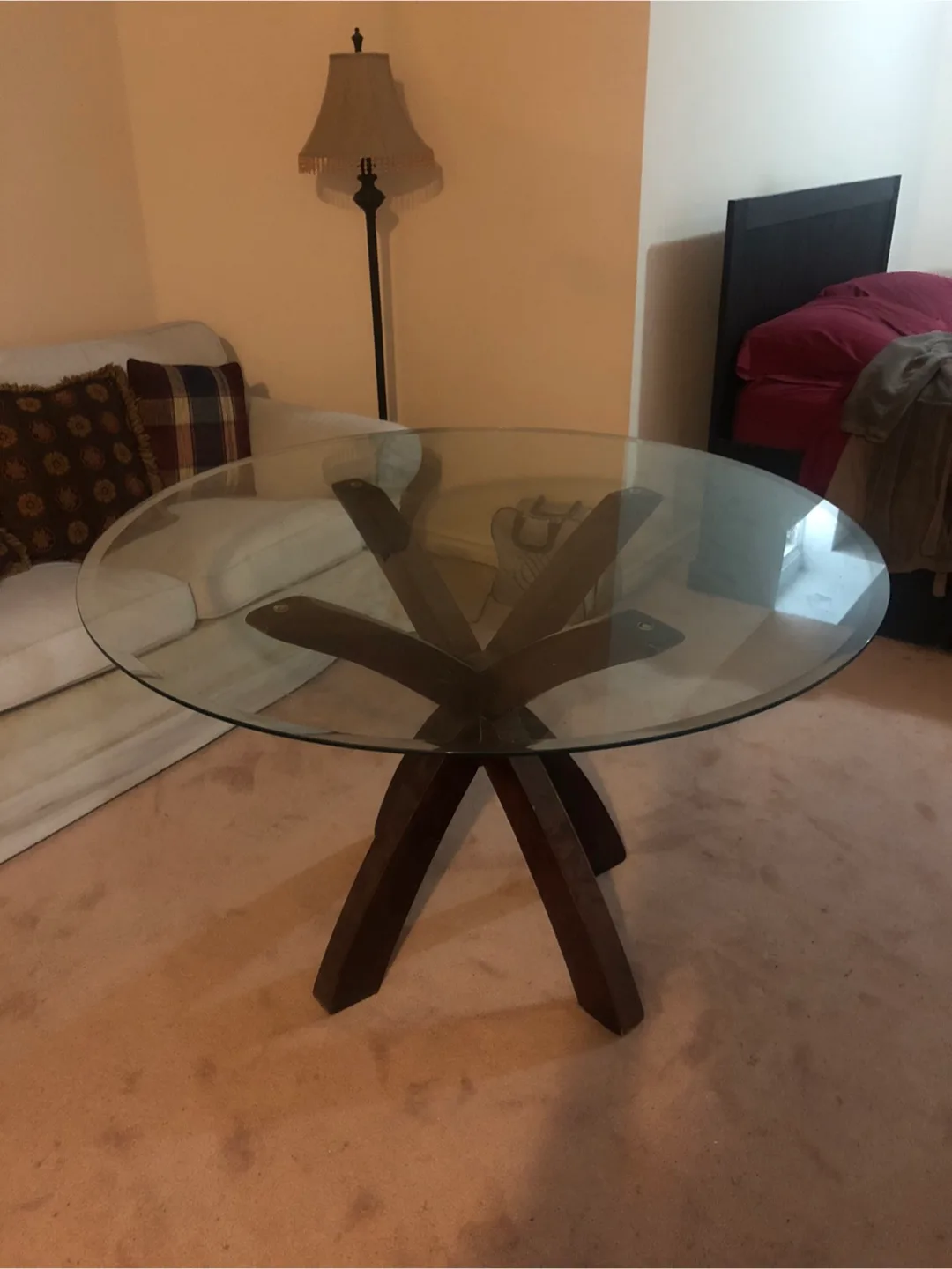 Glass Top Round Dining Table thumbnail