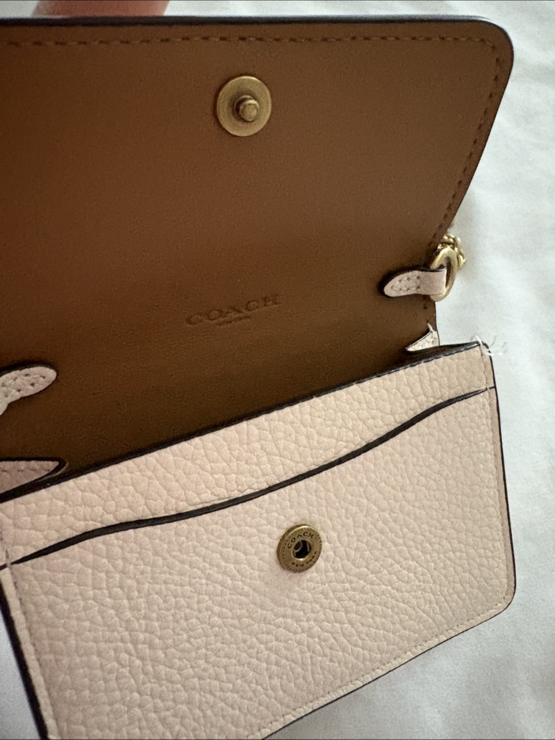 AUTHENTIC & RARE Coach Flap Wallet Crossbody Purse (Chalk) - photo 2
