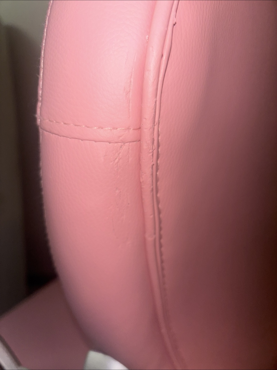 Pink Faux Leather Office Chair - photo 2