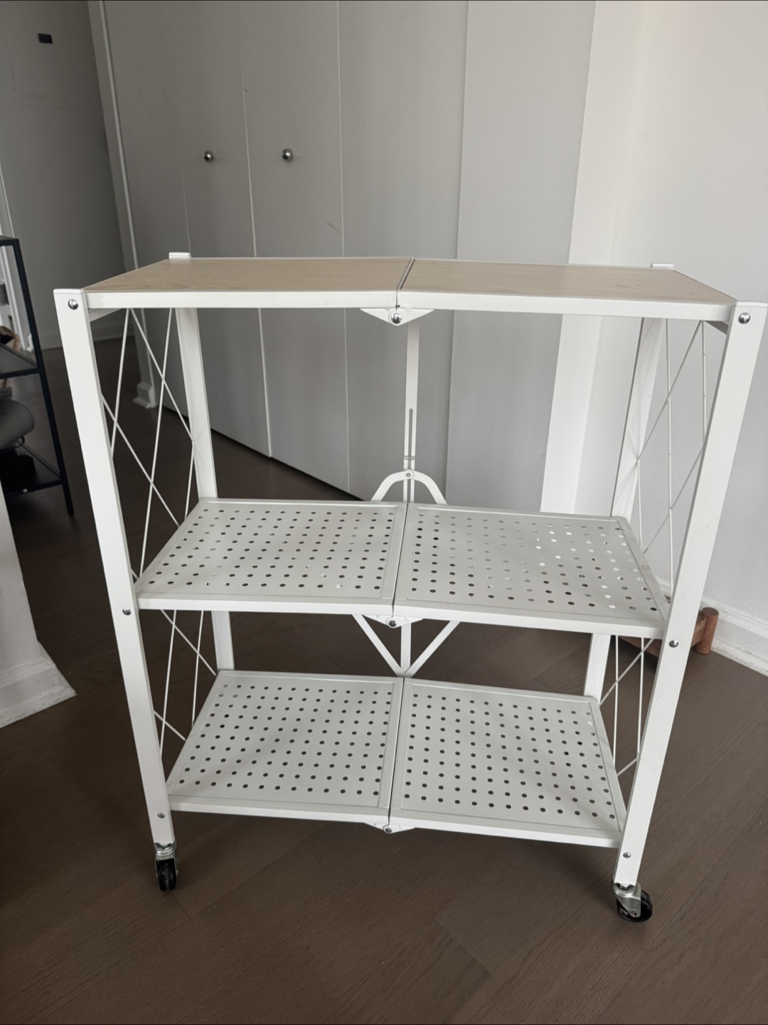 White Folding Shelf Unit