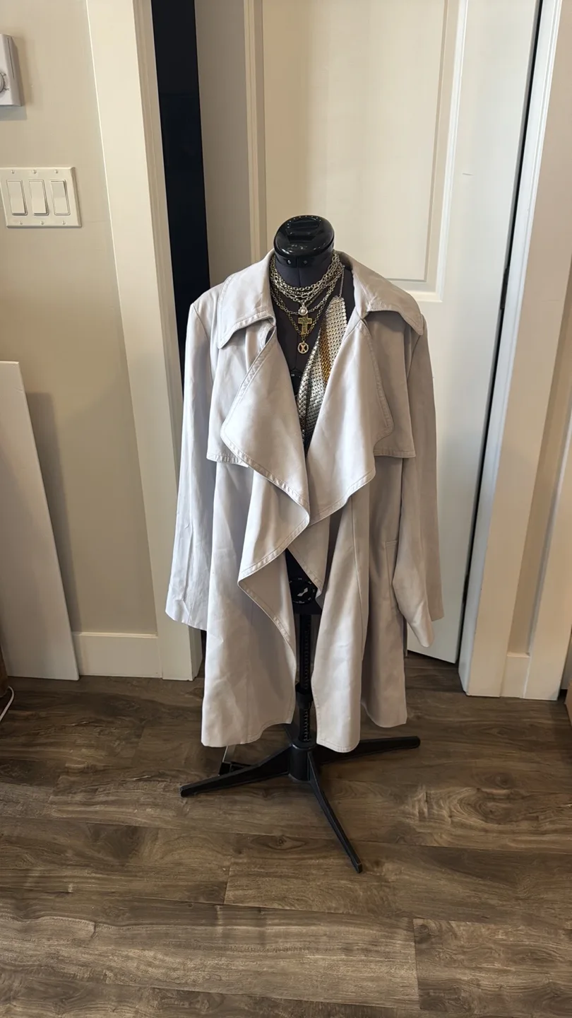 CLUB MONACO elima trench coat Juniper Blue - size large thumbnail