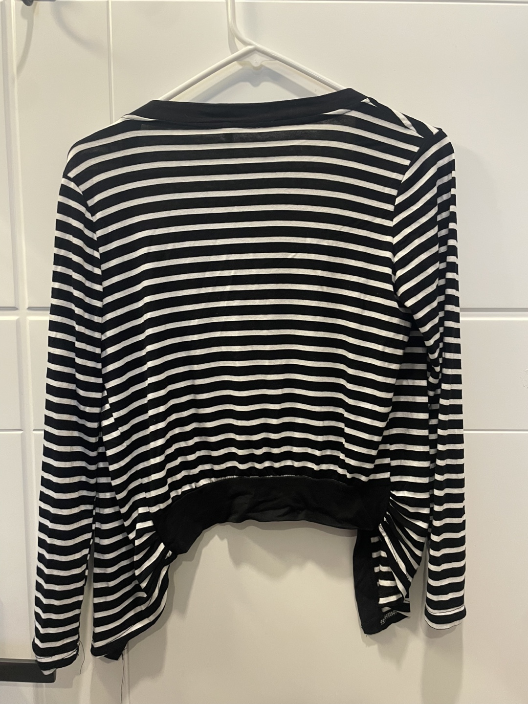 Striped Black & White Cardigan - photo 2