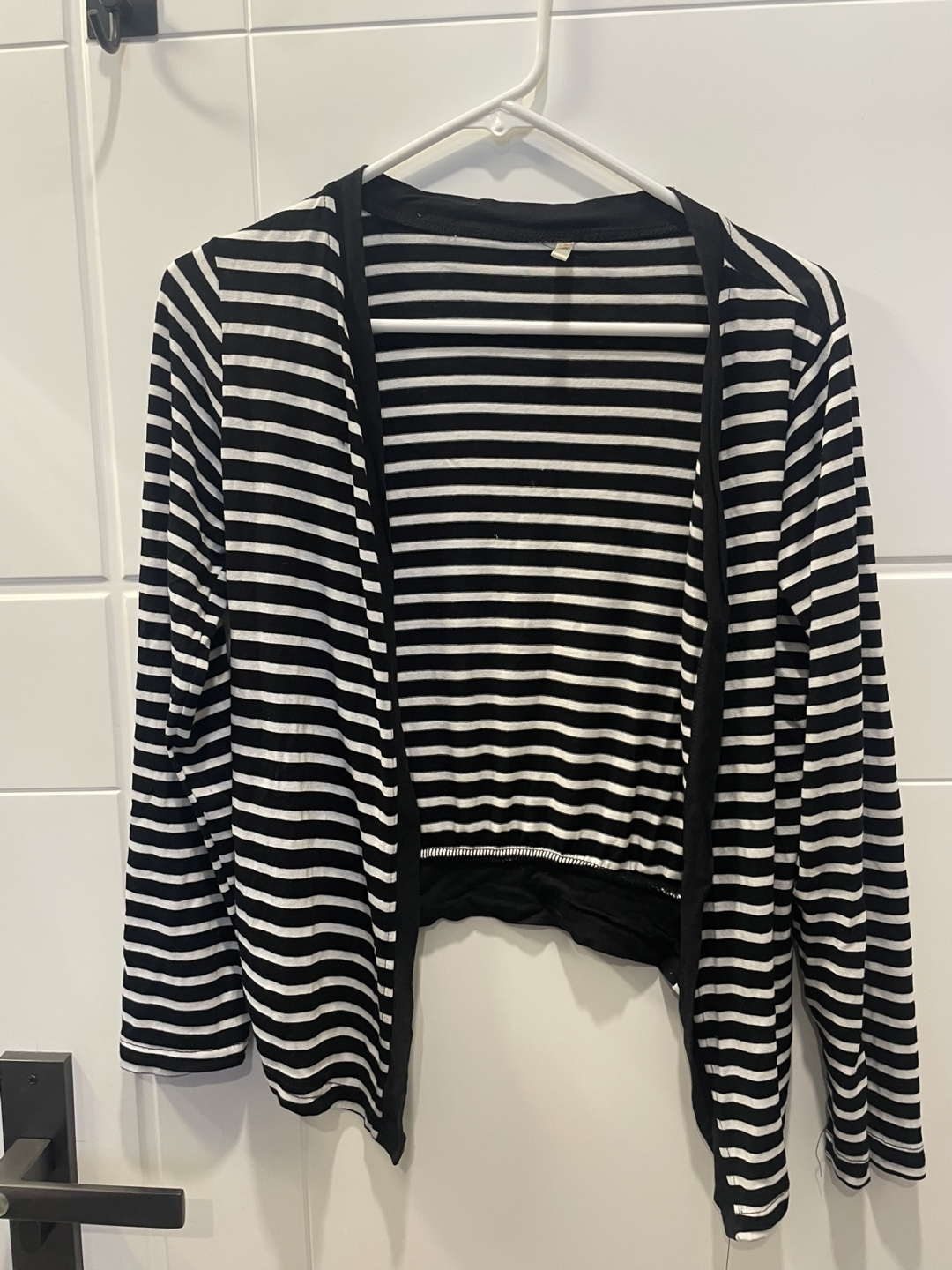Striped Black & White Cardigan