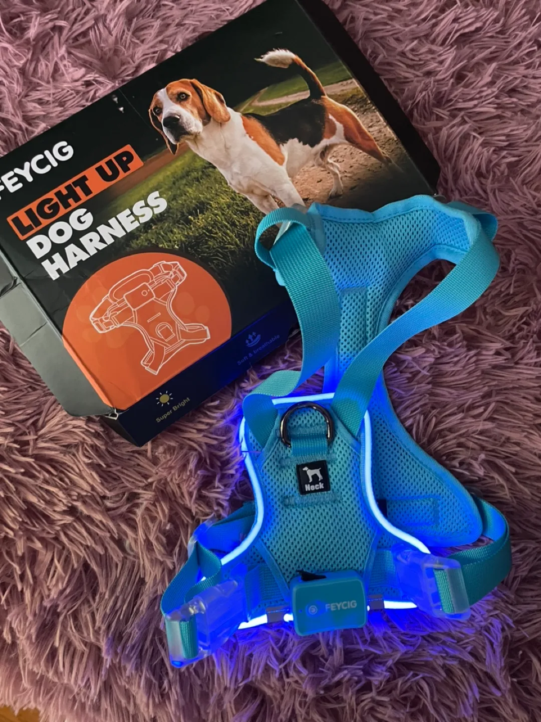 Feycig Light Up Dog Harness, XS image indicator(3)