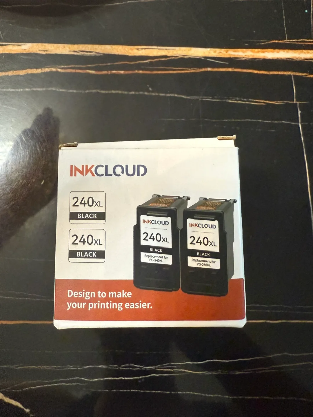 New INKCLOUD PG-240 XL Black Ink Cartridge 2-Pack thumbnail