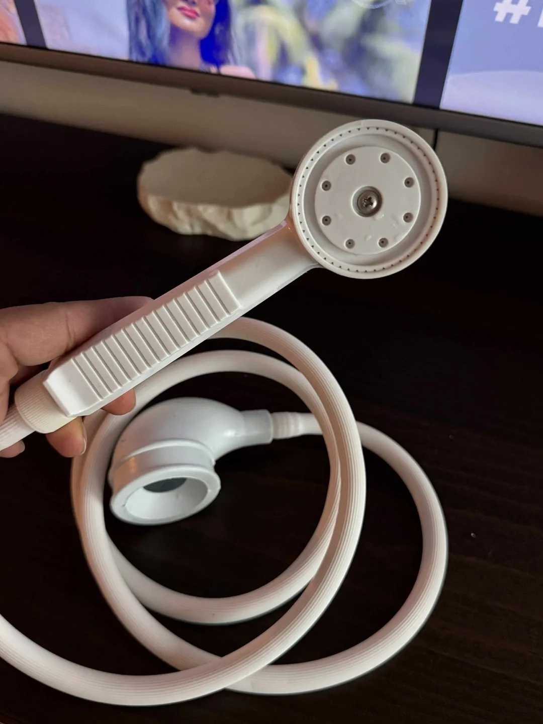 White Handheld Shower Head thumbnail