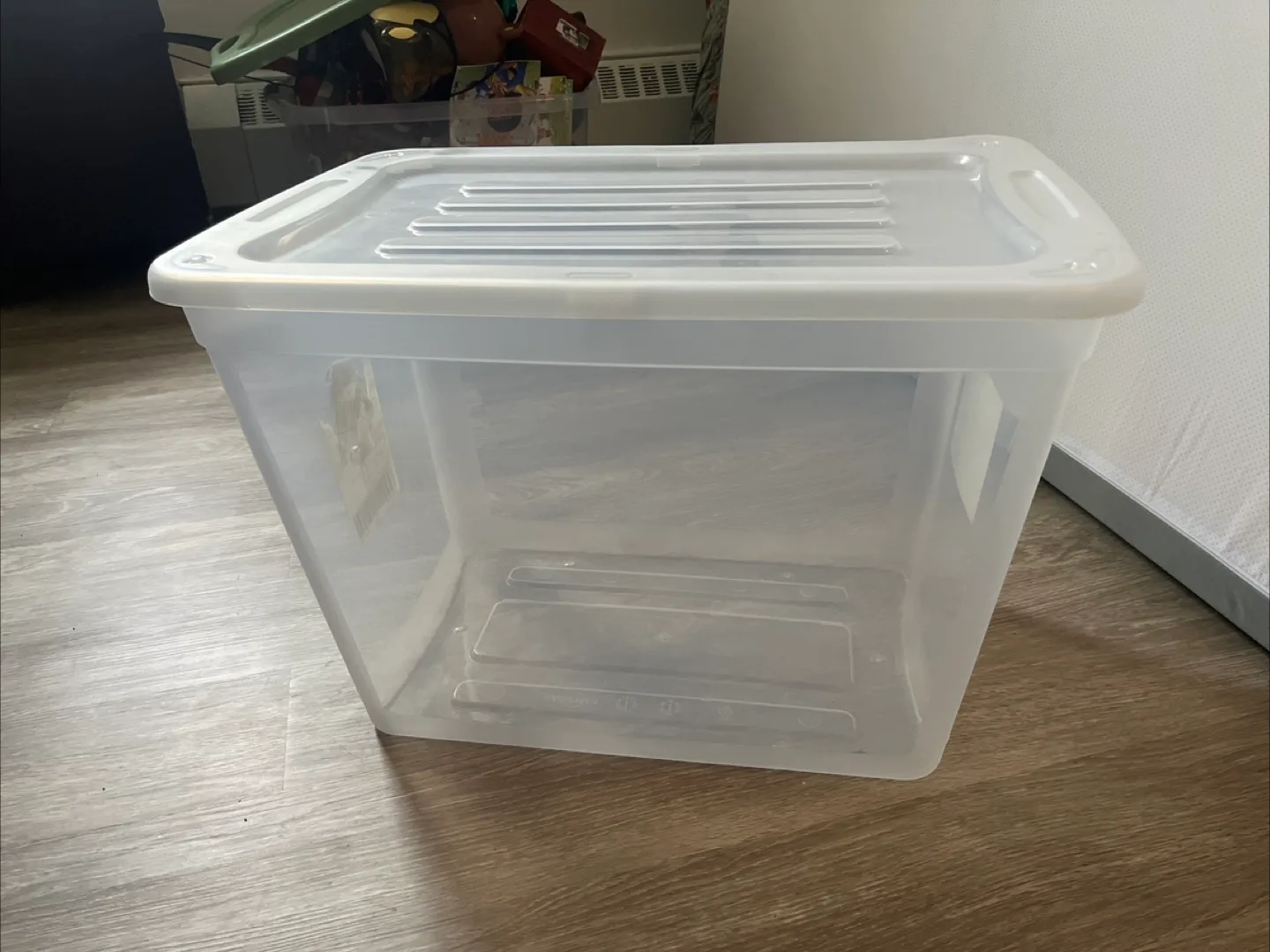 Large Clear Plastic Storage Bin with Lid thumbnail