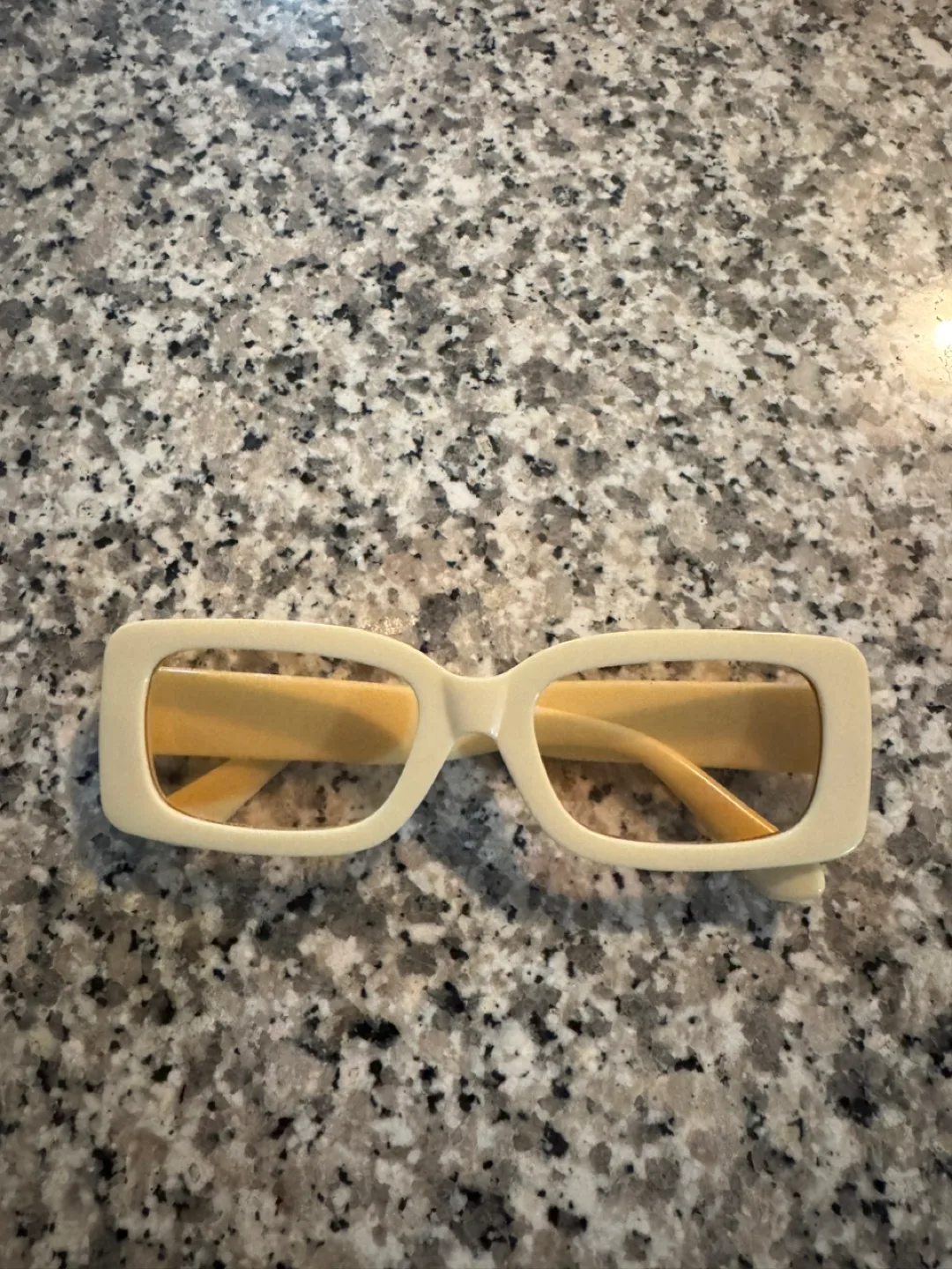 Cream Rectangular Sunglasses thumbnail