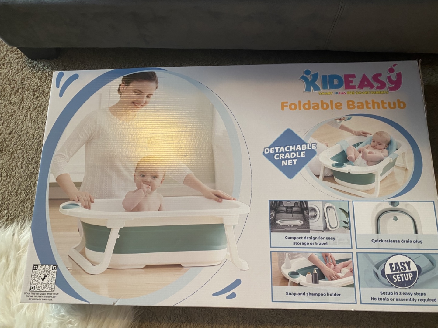 Kideasy Foldable Bathtub - Easy Setup