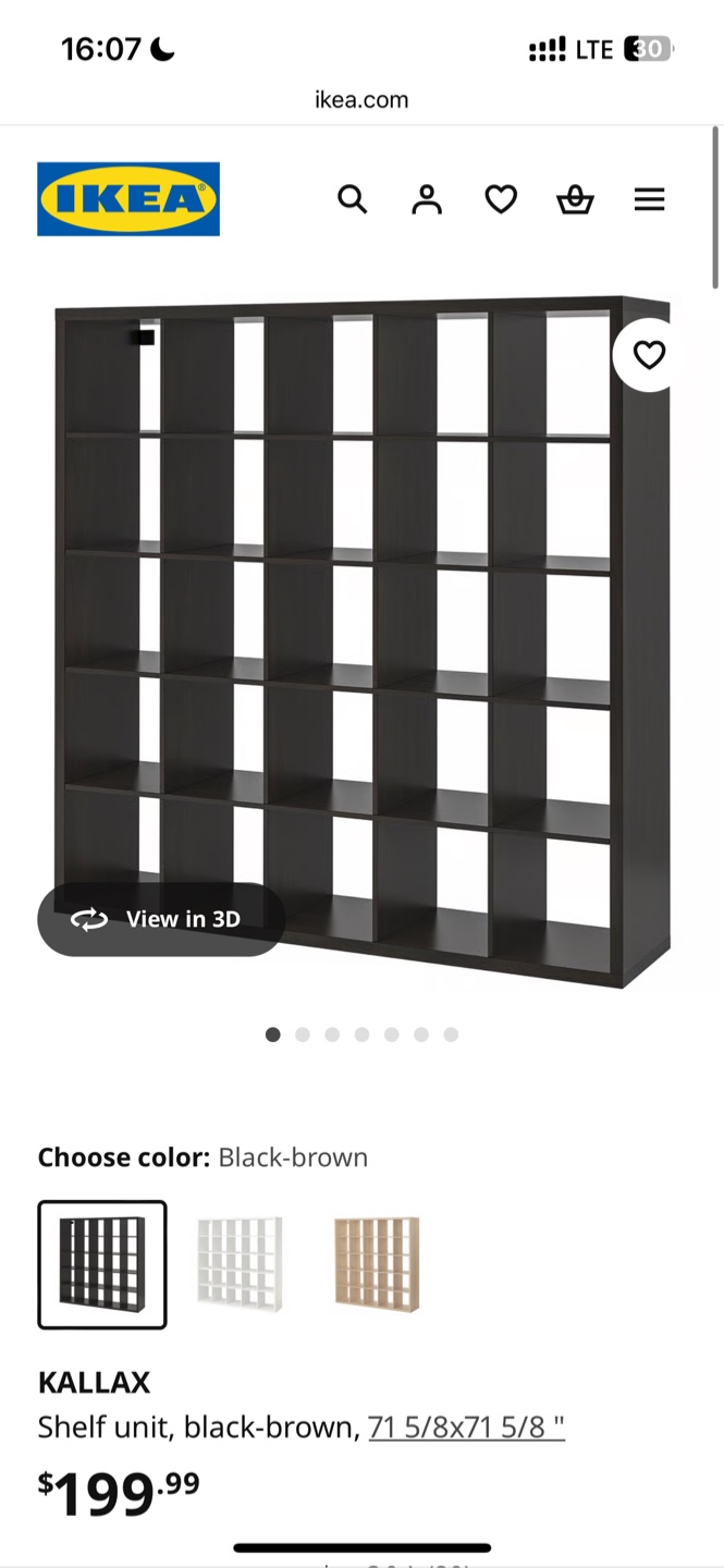 Ikea kallax shelf huge