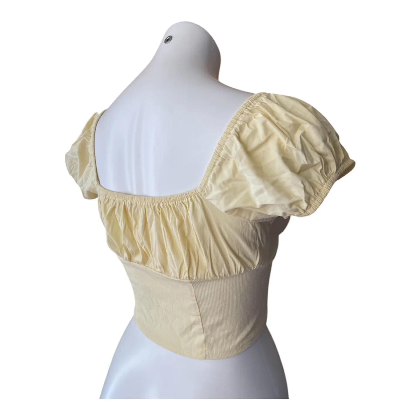 Vintage 2000s Y2K Yellow Crop Top Small image indicator(4)