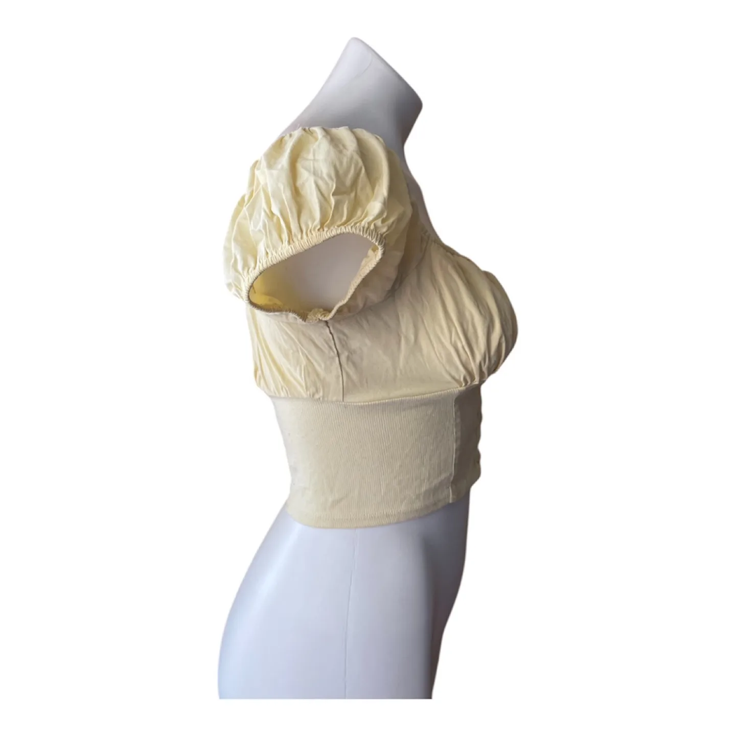 Vintage 2000s Y2K Yellow Crop Top Small image indicator(6)