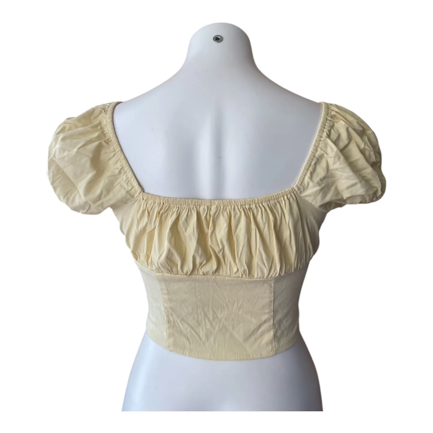 Vintage 2000s Y2K Yellow Crop Top Small image indicator(7)