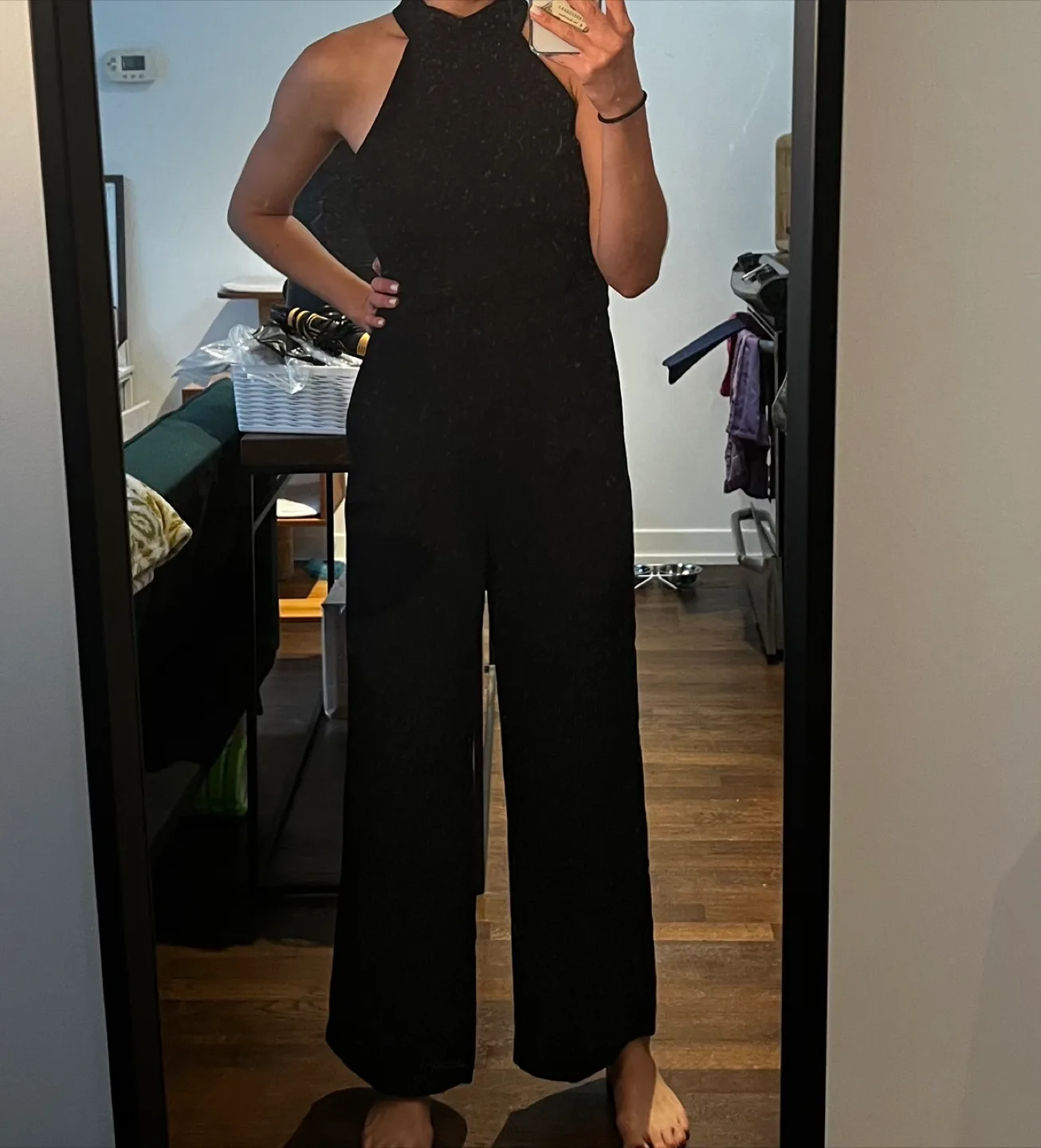 Dynamite Jumpsuit Black Halter Neck thumbnail